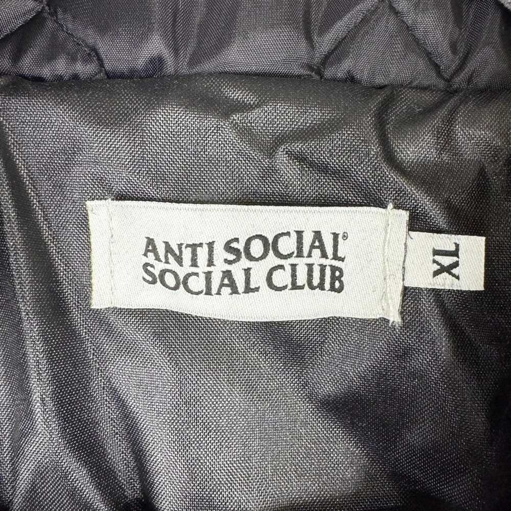 Anti Social Social Club Jacket Mens XL Black Quilted Get Weird Bomber Streetwear